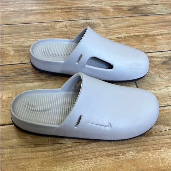 Nike Light Gray Slip-On Clogs- NIKE CALM MULES men’s 11 - Picture 1 of 7